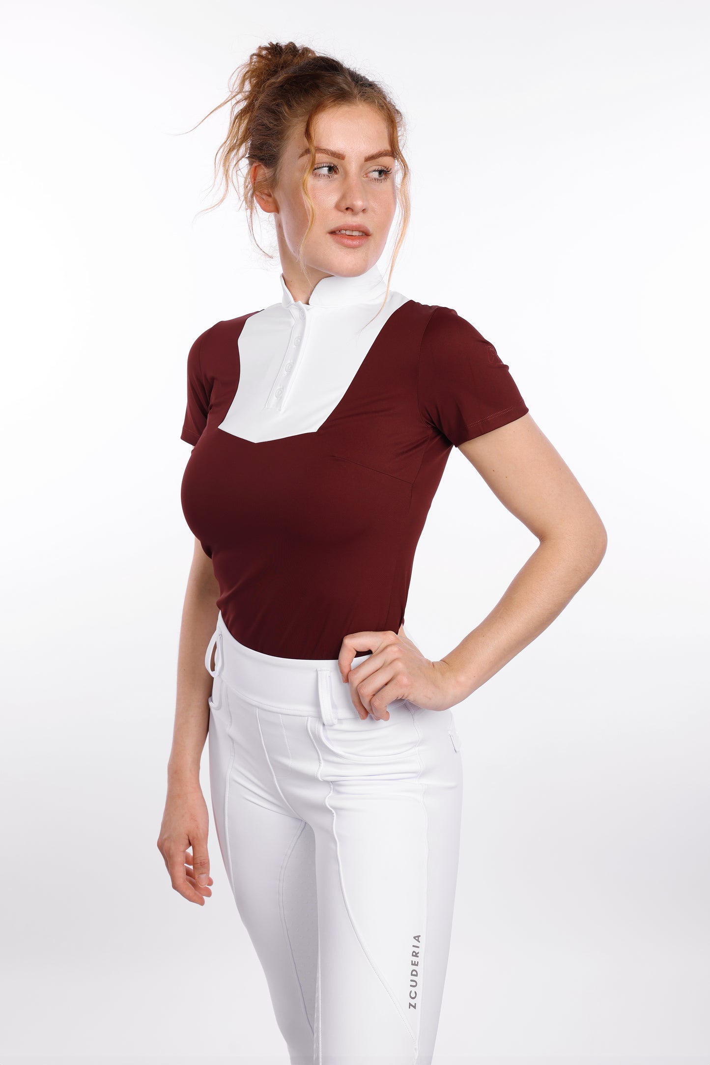 Zcuderia Turniershirt „Bella“ Bordeaux rot