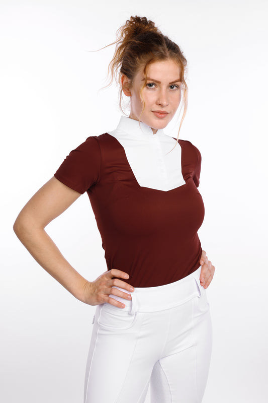 Zcuderia Turniershirt „Bella“ Bordeaux rot